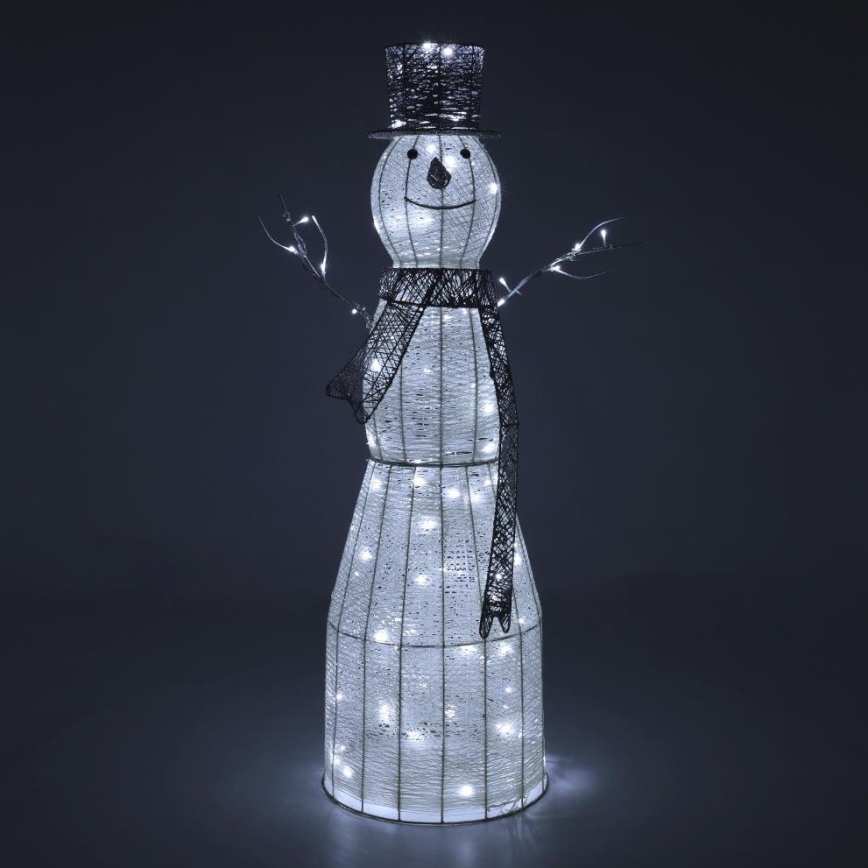 LED juldekoration för utomhusbruk LED/3,6W/230V/kall vit 124 cm IP44 snögubbe