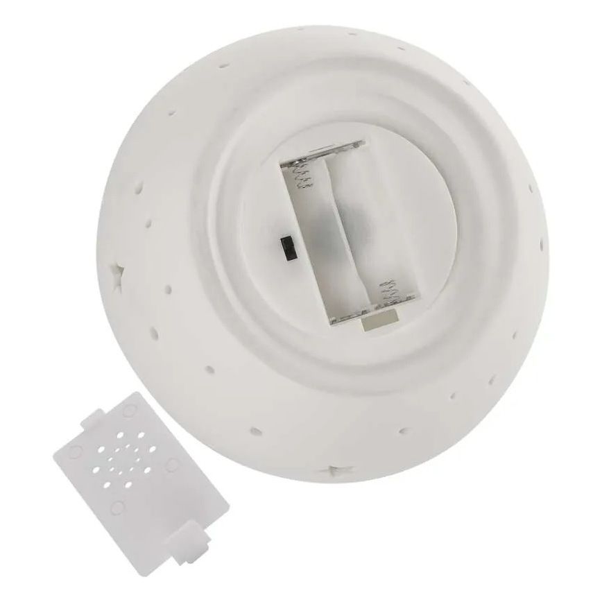 LED-juldekoration, keramisk ängel med LED (0,4 W), drivs av 2×AA-batterier