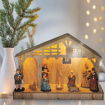 LED juldekoration LED/2xAA betlém