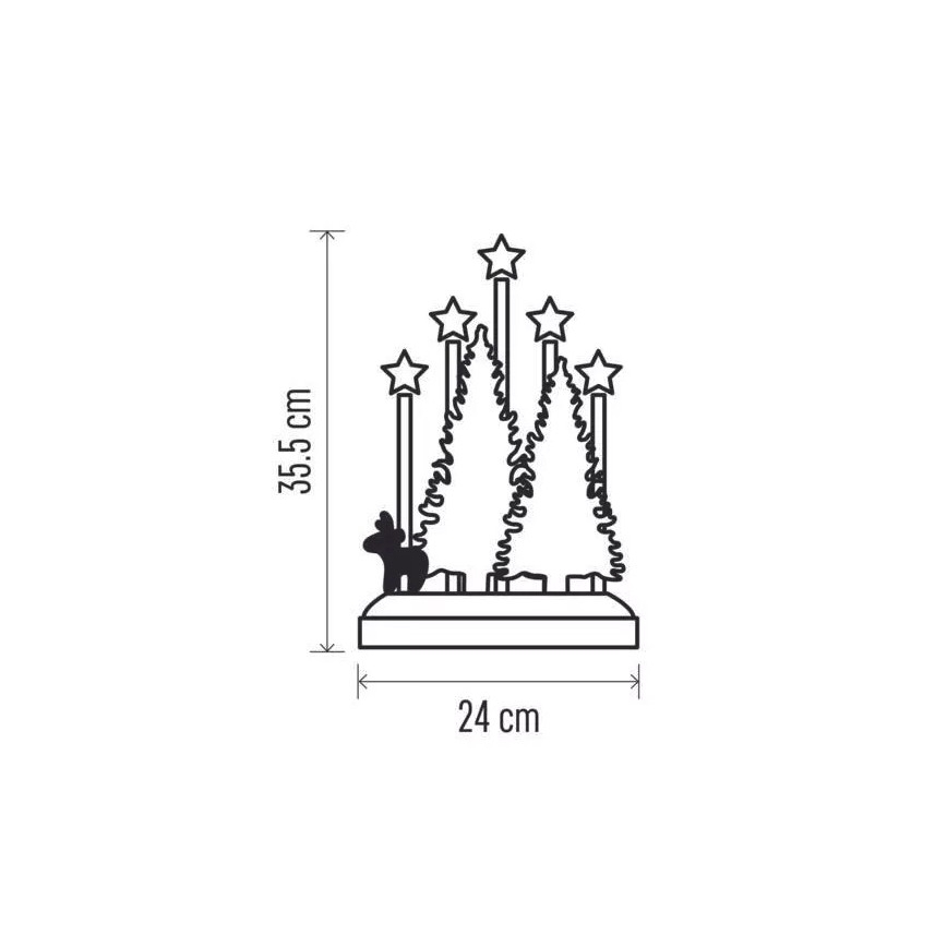 LED Juldekoration LED/2xAA varm vit