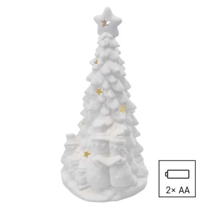 LED-juldekoration LED/2xAA varmvitt ljus julgran
