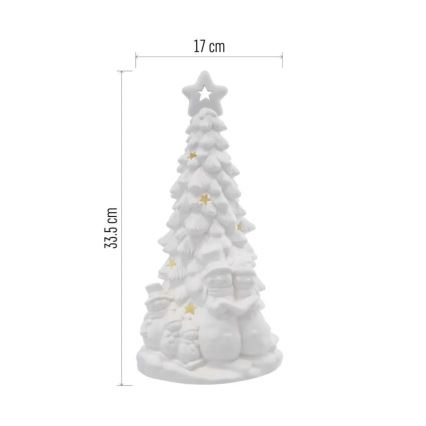 LED-juldekoration LED/2xAA varmvitt ljus julgran