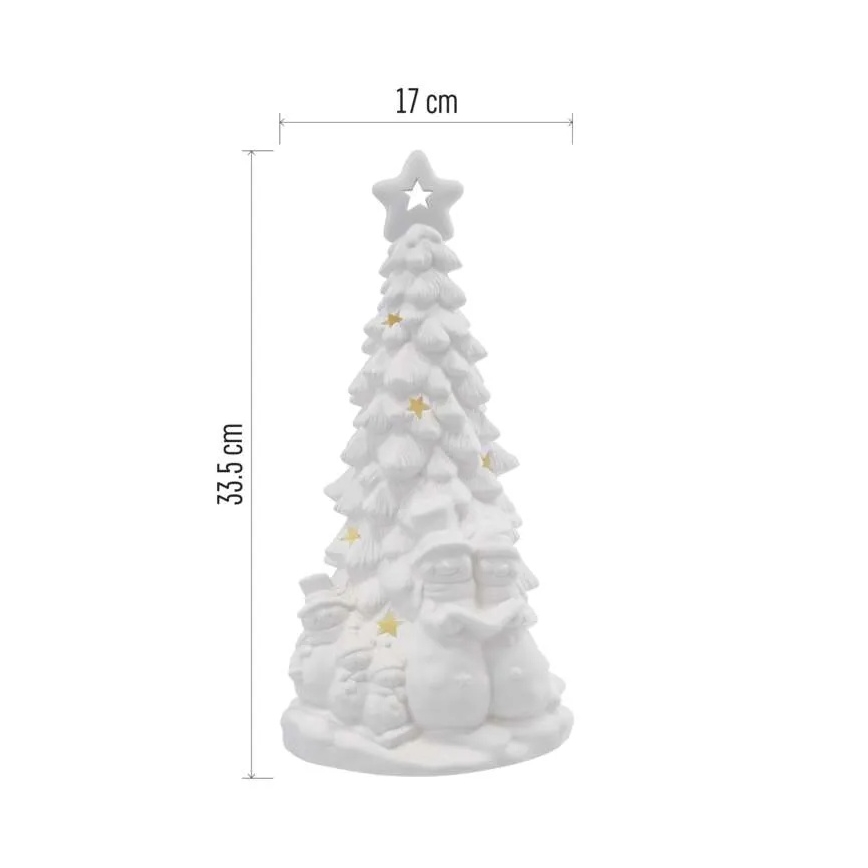LED-juldekoration LED/2xAA varmvitt ljus julgran