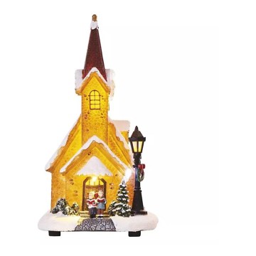 LED juldekoration LED/3xAA kyrka