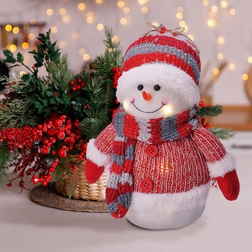 LED juldekoration LED/3xAA snögubbe