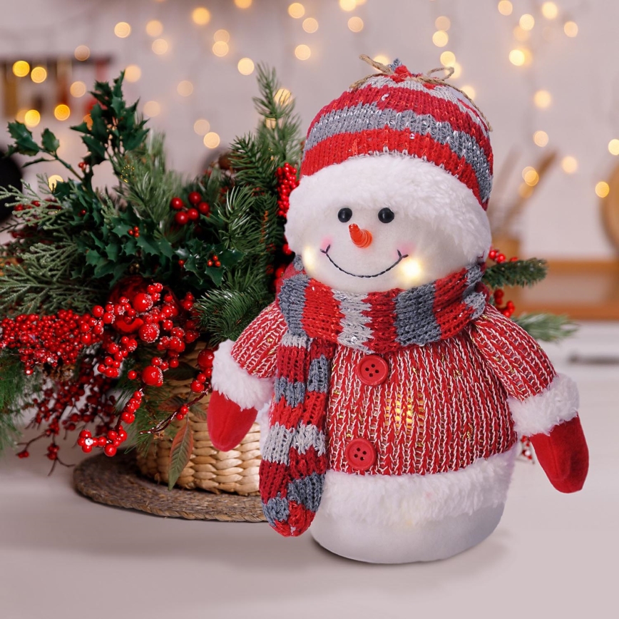 LED juldekoration LED/3xAA snögubbe