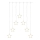 LED julgardin 70xLED/3,6W 567x125 cm varmvit