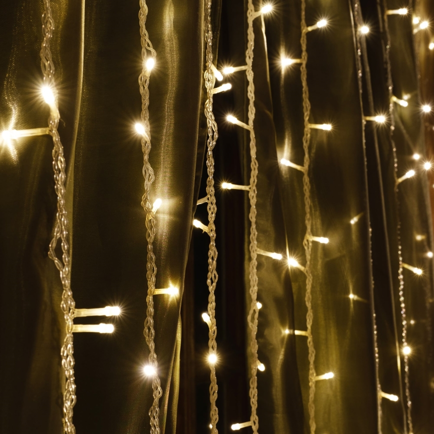 LED Julgardin ESTELLA 47xLED/8 funktioner 3,5 m varm vit
