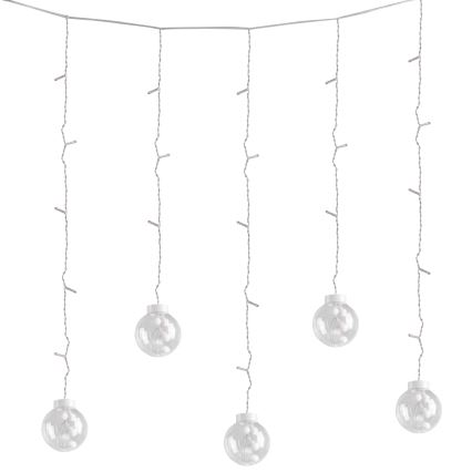 LED Julgardin WISH BALLS 108xLED/8 funktioner 4,5 m varm vit