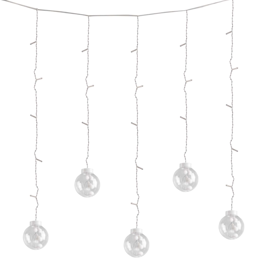 LED Julgardin WISH BALLS 108xLED/8 funktioner 4,5 m varm vit