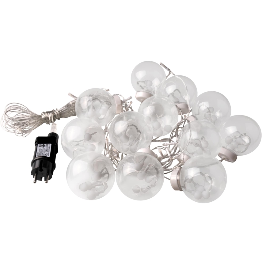 LED Julgardin WISH BALLS 108xLED/8 funktioner 4,5 m varm vit