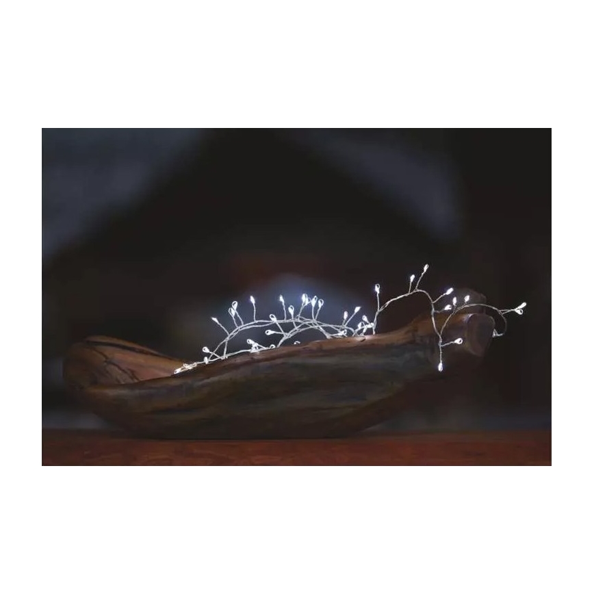 LED Julkedja 100xLED/3xAA 2,7 m kall vit