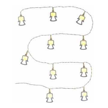LED julkedja  10xLED/2xAA 1,8m varm vit