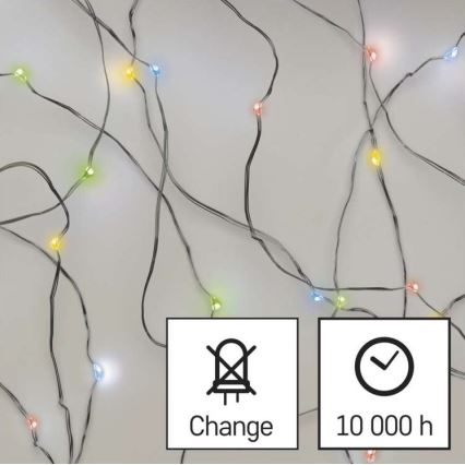 LED julkedja 20xLED/2,4m Flerfärgad