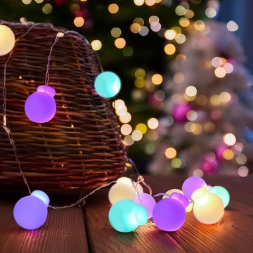 LED julkedja 20xLED/2xAA 2,3 m Flerfärgad