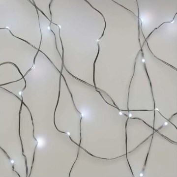 LED julkedja 20xLED/2xAA 2,4m kall vit