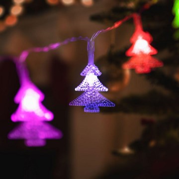 LED julkedja 20xLED/3xAA 2,3m Flerfärgad