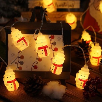 LED julkedja 20xLED/3xAA/varm vit 3,3m snögubbar
