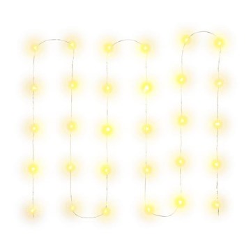 LED julkedja 30xLED/3xAA 3,3m varm vit