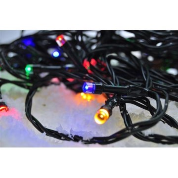 LED julkedja för utomhusbruk 100xLED/8 funktioner IP44 13m Flerfärgad