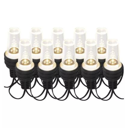 LED julkedja för utomhusbruk 10xLED/9,5 m IP44 kall vit