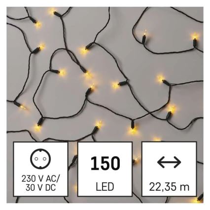 LED julkedja för utomhusbruk 150xLED/27,35m IP44 vintage