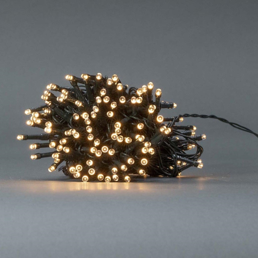 LED julkedja för utomhusbruk 192xLED/7 funktioner/3xAA 14,9m IP44 varm vit