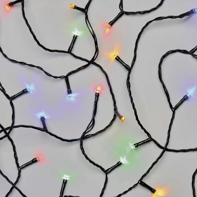 LED julkedja för utomhusbruk 50xLED/5m IP44 Flerfärgad
