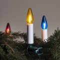 LED julkedja för utomhusbruk FELICIA FILAMENT 20xE10 19m färgrik/varm vit IP44, Made in the EU