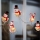 LED julkedja with suction cups 6xLED/2xAA 1,2m varm vit snögubbe