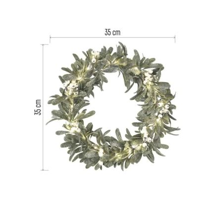 LED-julkrans 25xLED/3xAA Ø 35 cm