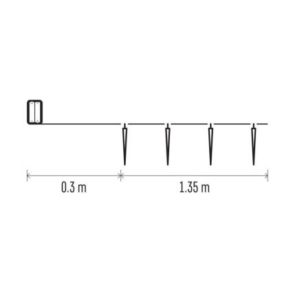 LED julkedja  10xLED/1,65m