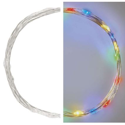 LED julkedja  20xLED/2,4m flerfärgade