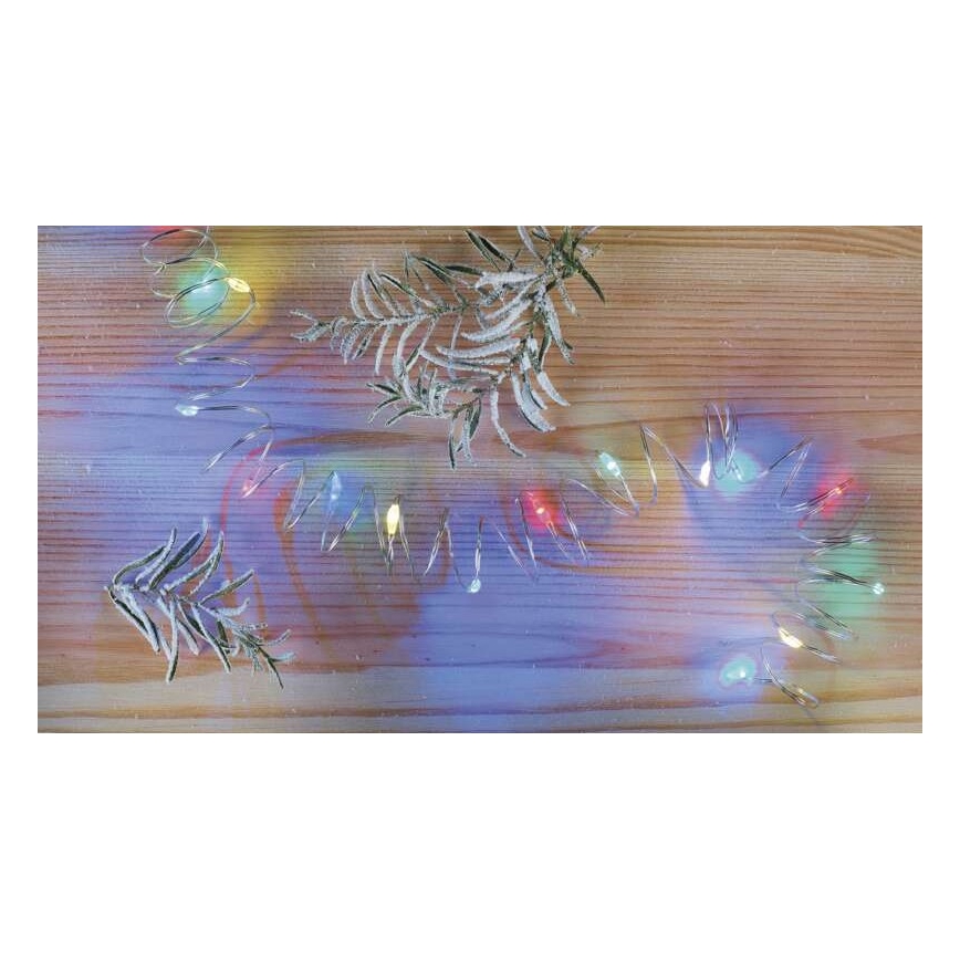 LED julkedja  20xLED/2,4m flerfärgade