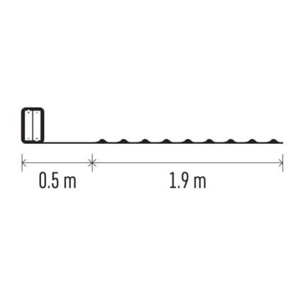LED julkedja  20xLED/2,4m flerfärgade