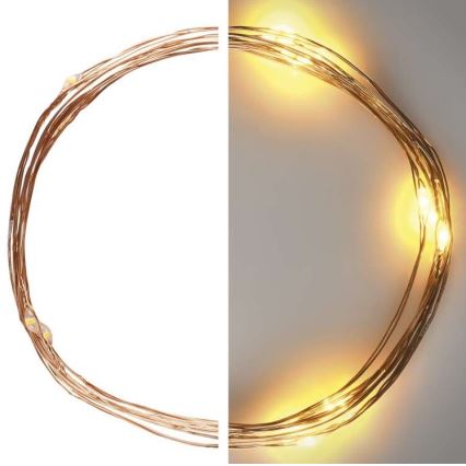 LED julkedja  20xLED/2,4m varm vit 