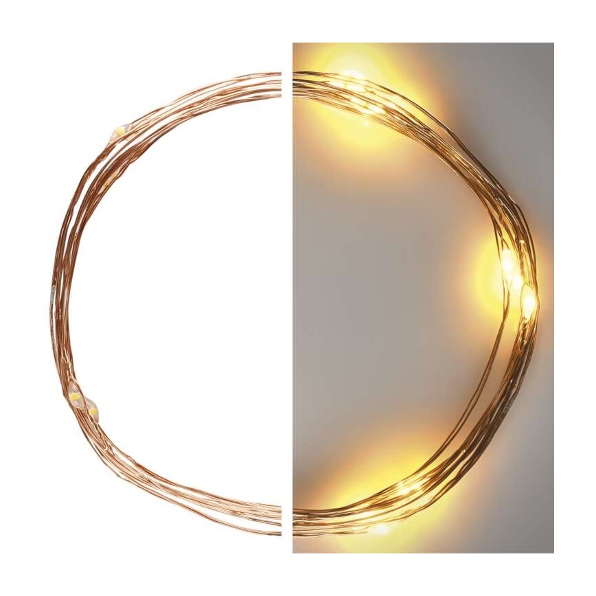 LED julkedja  20xLED/2,4m varm vit 