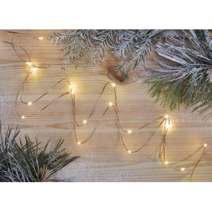LED julkedja  20xLED/2,4m varm vit 