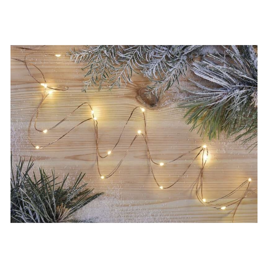 LED julkedja  20xLED/2,4m varm vit 