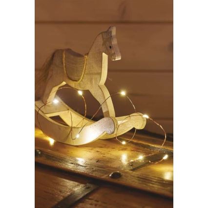LED julkedja  20xLED/2,4m varm vit 