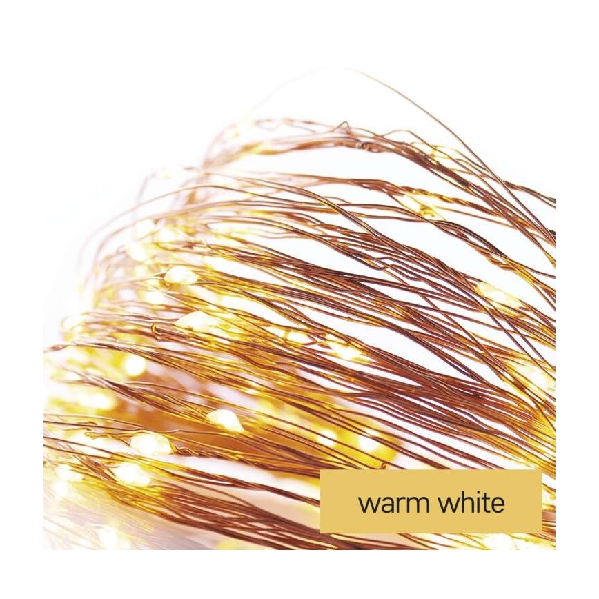 LED julkedja  20xLED/2,4m varm vit 
