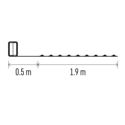 LED julkedja  20xLED/2,4m varm vit 