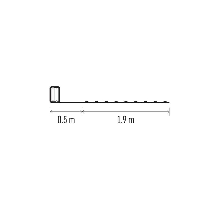 LED julkedja  20xLED/2,4m varm vit 