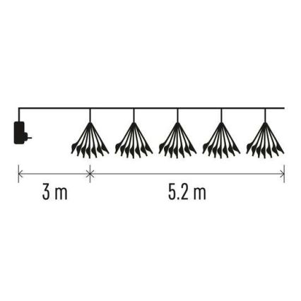 LED julkedja  300xLED/8,2m varm vit 