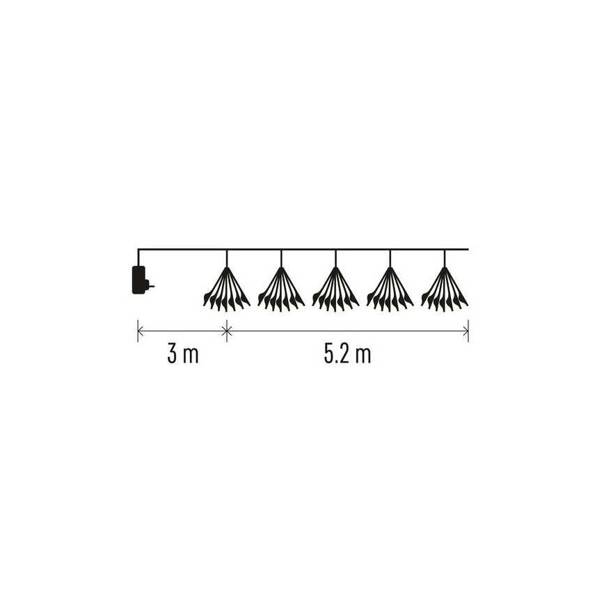 LED julkedja  300xLED/8,2m varm vit 