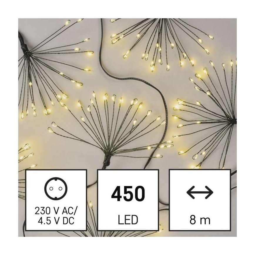 LED julkedja  450xLED/11m varm vit 