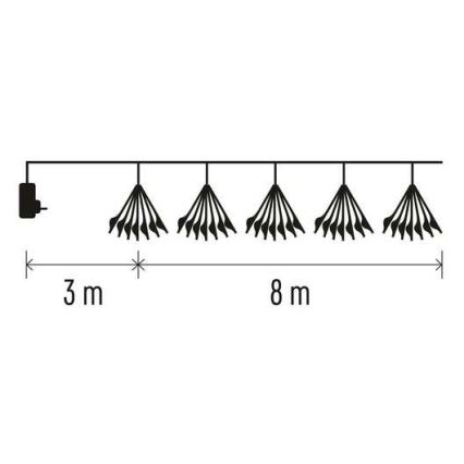 LED julkedja  450xLED/11m varm vit 