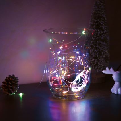 LED julkedja  50xLED 5m flerfärgade