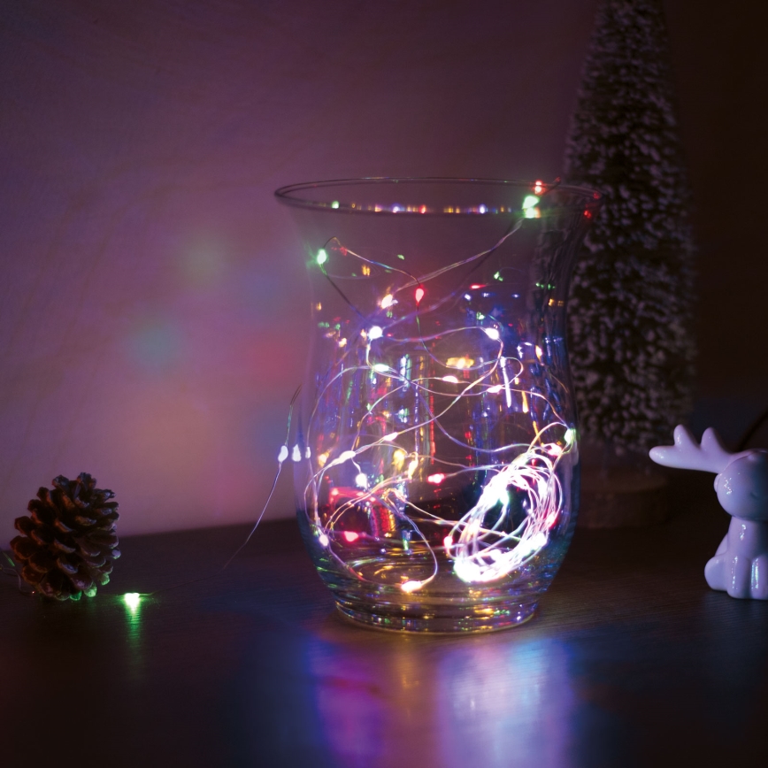 LED julkedja  50xLED 5m flerfärgade