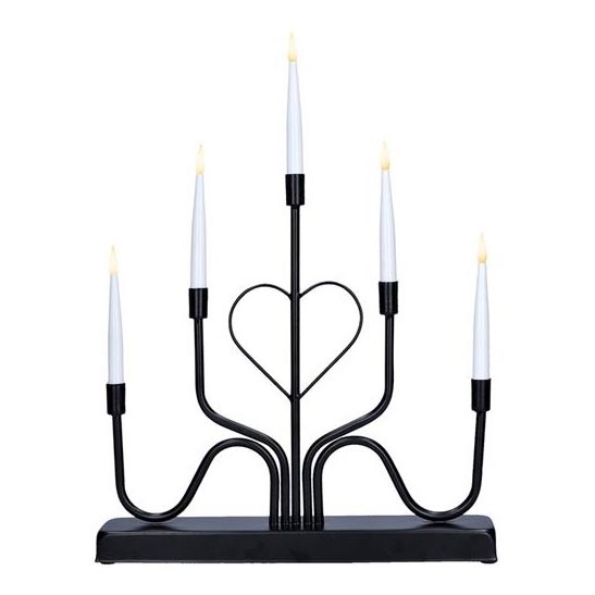 LED julljusstake 5xLED/2xAA varmvit